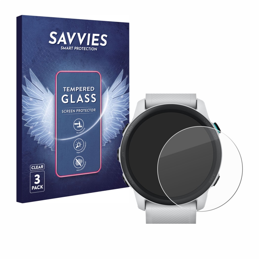 3x Savvies Clear Tempered Glass Screen Protector for Garmin