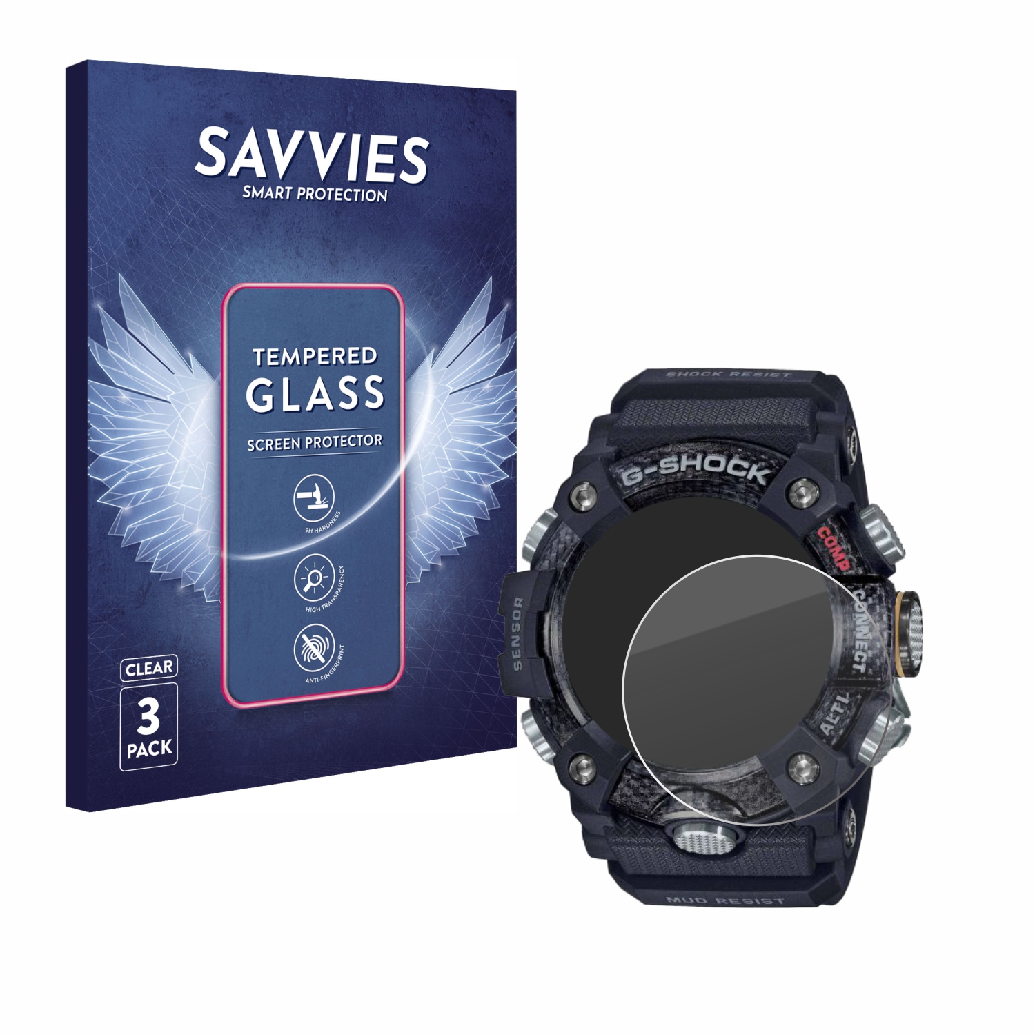 3 Unidades Savvies Xtreme Glass Clear Protector de pantalla de cristal ...