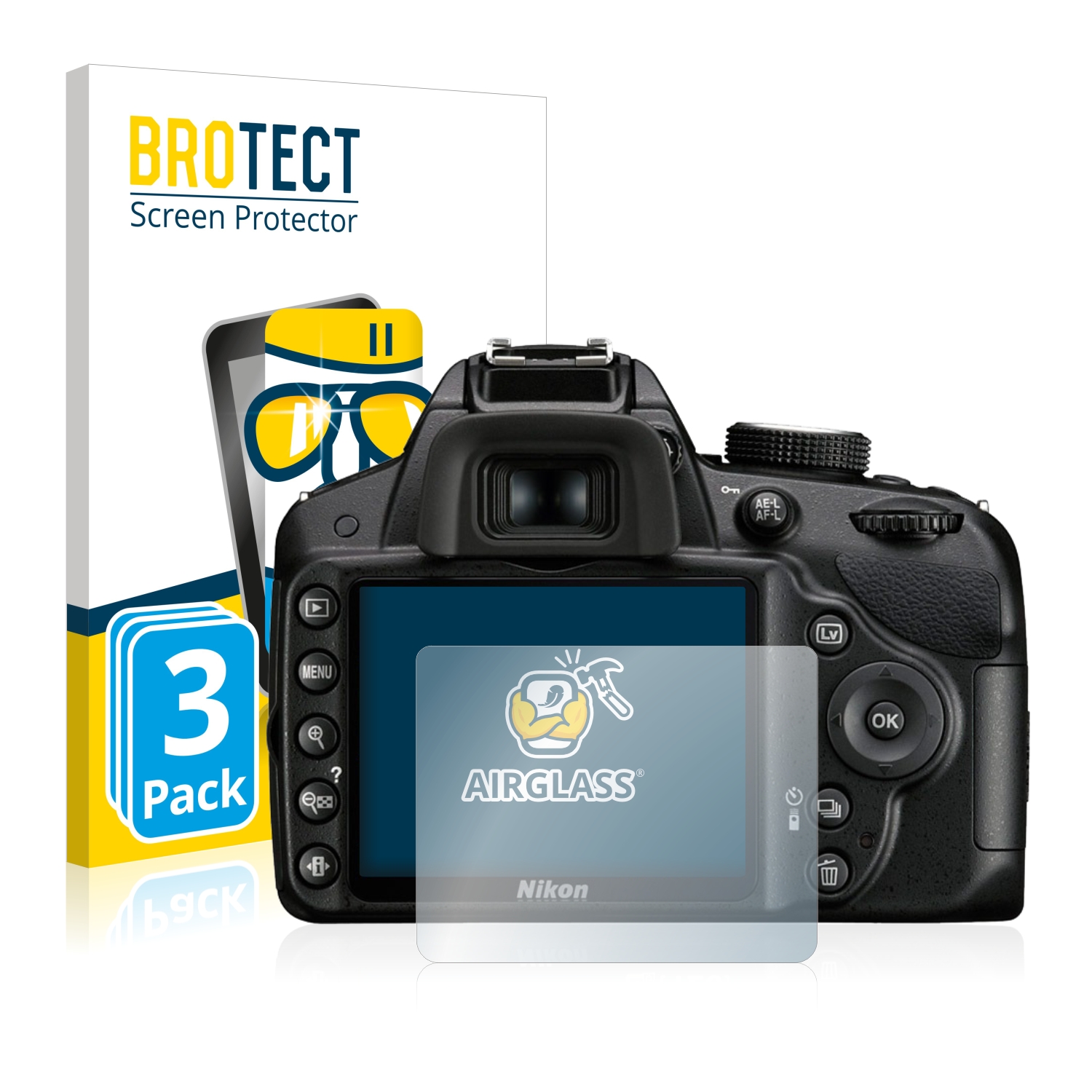 3x Nuevo Ultra Transparente Protector De Pantalla Protector Film Para Nikon D3200 Digital Slr
