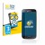 Vorderseite einer Produktverpackung mit dem Markenlogo BROTECT. Daneben ist das Gerät Samsung Galaxy S4 Mini mit dem zugehörig