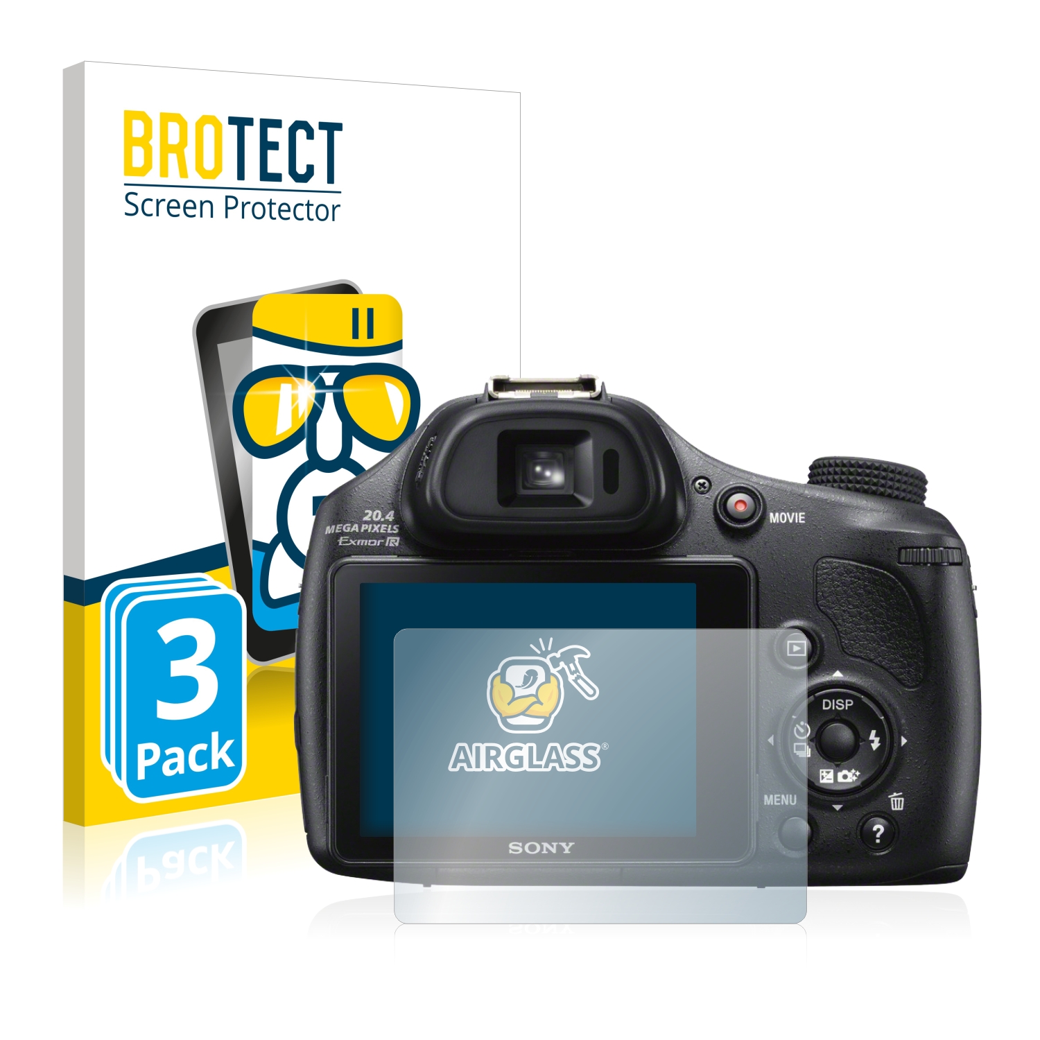 3x Clear LCD Screen Protector Guard Film For Sony CyberShot DSC-HX60 HX60V 