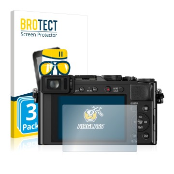 Parte frontale di una confezione del prodotto con il logo del marchio BROTECT. Accanto è raffigurato il dispositivo Panasonic 