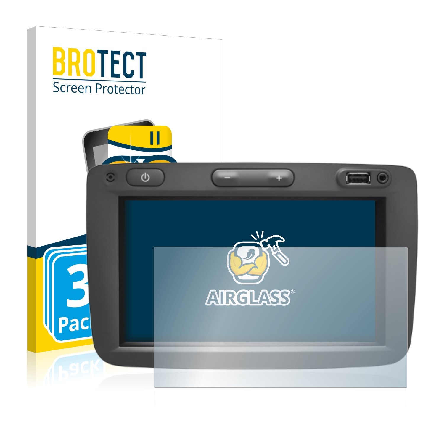 Erisin Anti Reflet Protection Ecran Verre pour Dacia Dokker 2012-2017 Erisin ES3029D 7" 
