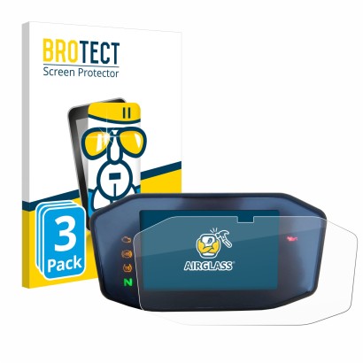 Face avant d’un emballage produit avec le logo de la marque BROTECT. À côté, l’appareil KTM 690 Duke 2016 est représenté avec 