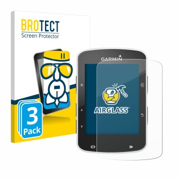 Parte frontale di una confezione del prodotto con il logo del marchio BROTECT. Accanto è raffigurato il dispositivo Garmin Edg