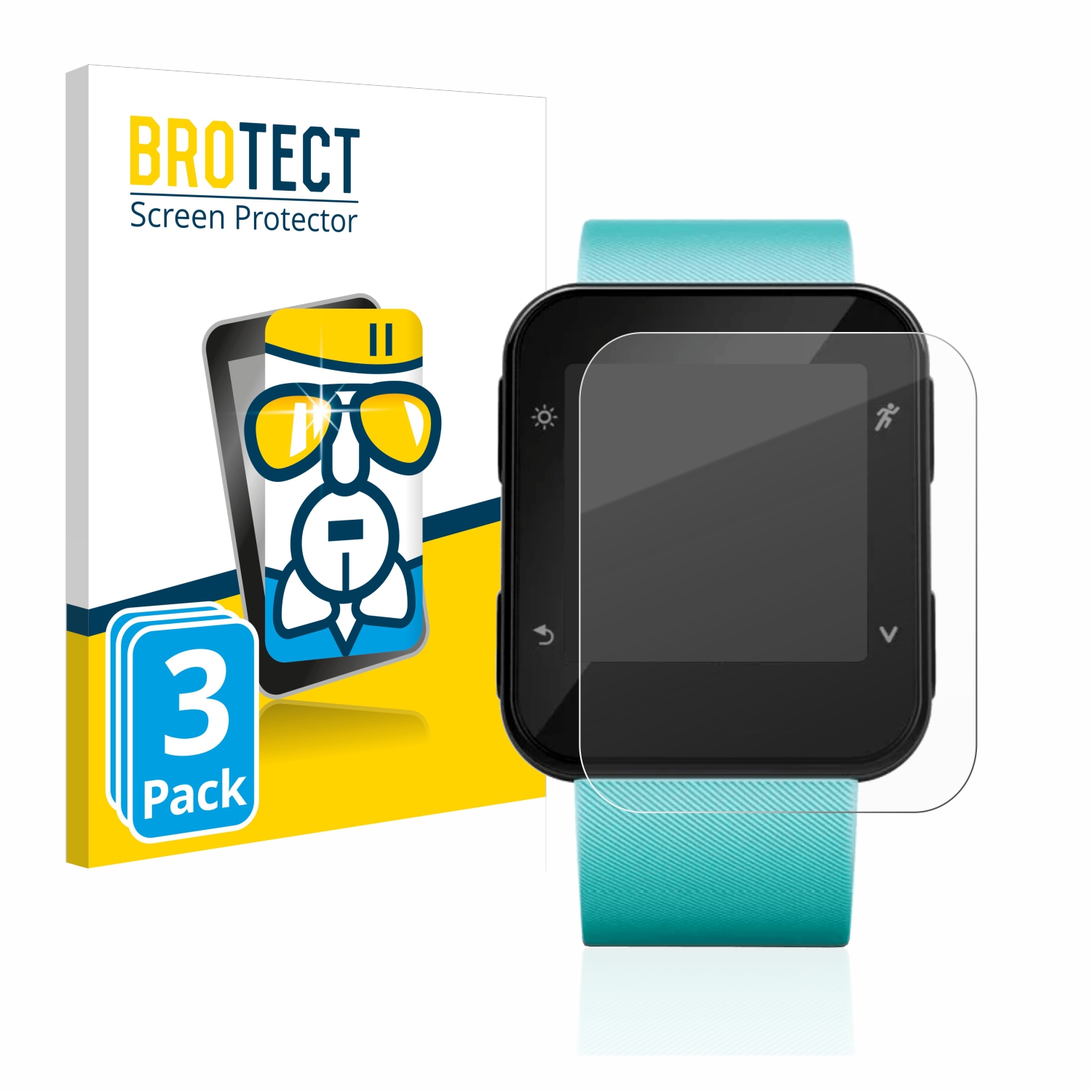 Protection Écran Verre Trempé Brotect Pour Garmin Quatix 7 – 3 Films – Dureté 9H Anti-rayures, Transparent