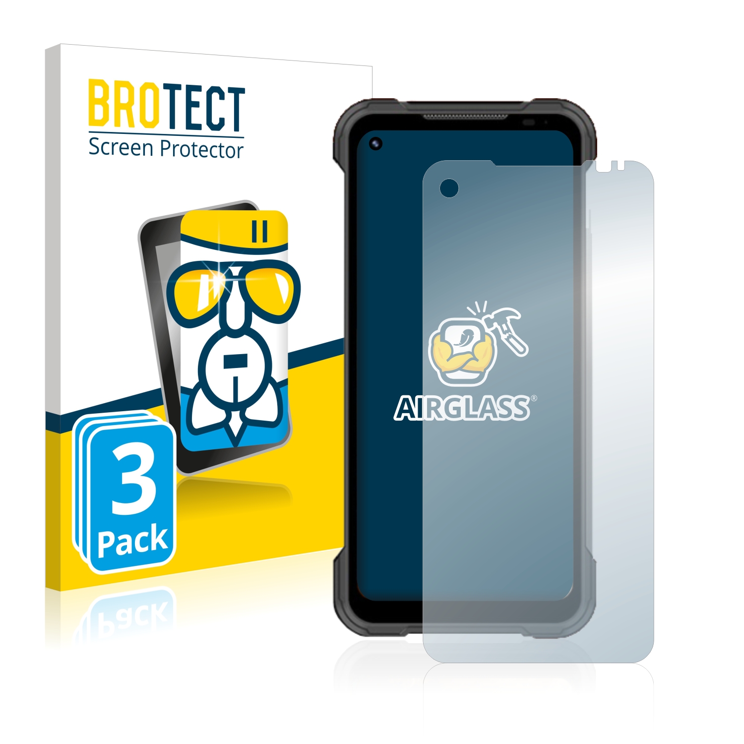3x BROTECT AirGlass čirá skleněná fólie pro A-Rival Teasi Core