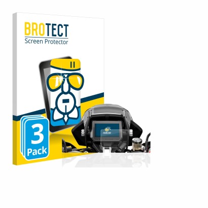 Face avant d’un emballage produit avec le logo de la marque BROTECT. À côté, l’appareil KTM 1290 Super Adventure S 2017 Affich