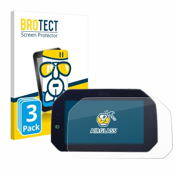 Front side of a product packaging with the brand logo BROTECT. Next to it is the device BMW R 1200 GS 2017-2018 Connectivity T