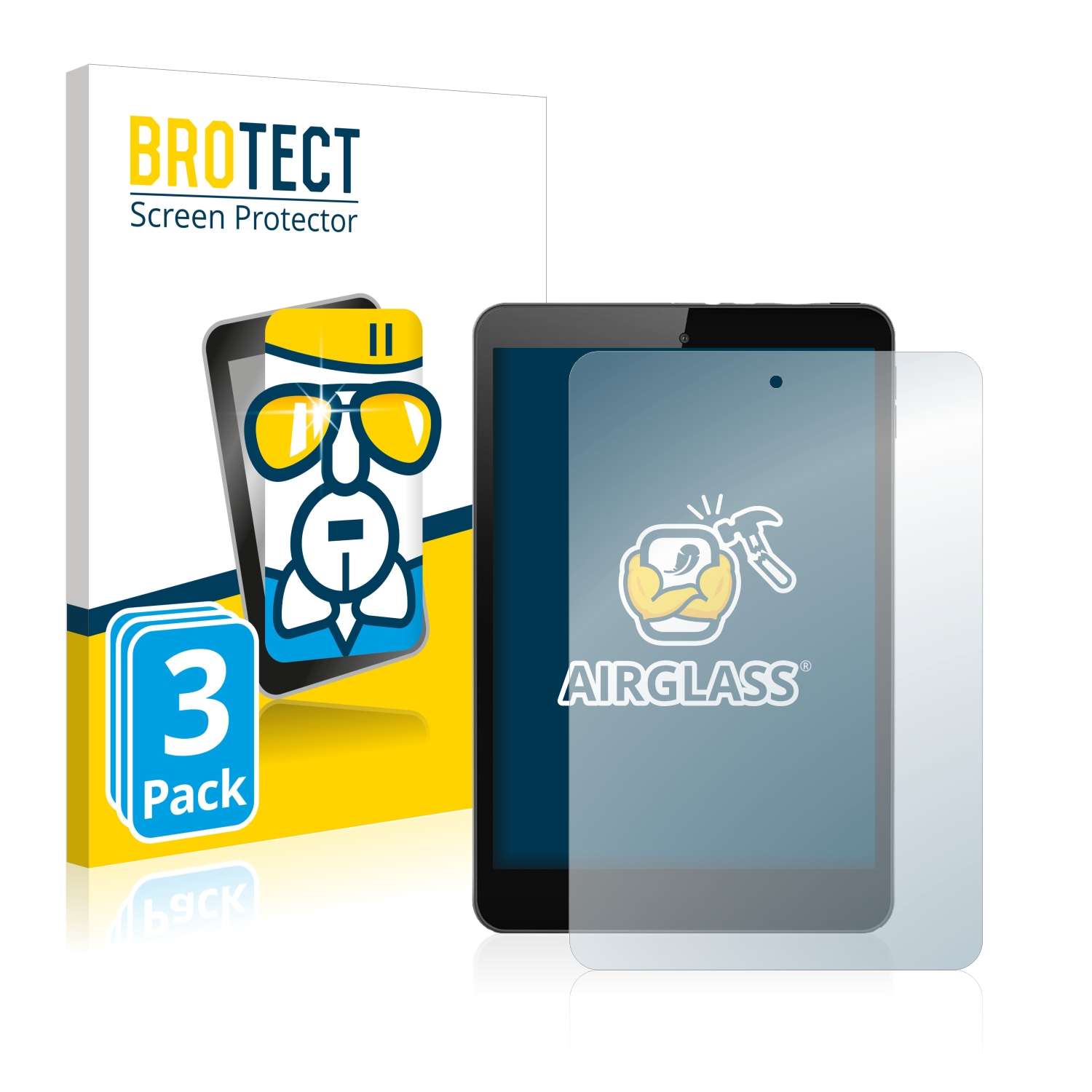 3x BROTECT AirGlass čirá skleněná fólie pro 5-FNF iFive Mini 4S