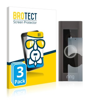 Vorderseite einer Produktverpackung mit dem Markenlogo BROTECT. Daneben ist das Gerät Ring Video Doorbell Pro mit dem zugehöri