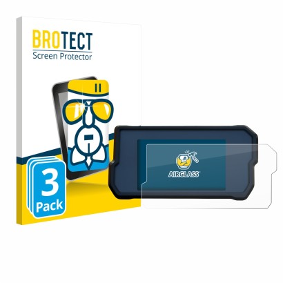 Vorderseite einer Produktverpackung mit dem Markenlogo BROTECT. Daneben ist das Gerät KTM 390 Duke 2017 mit dem zugehörigen Di