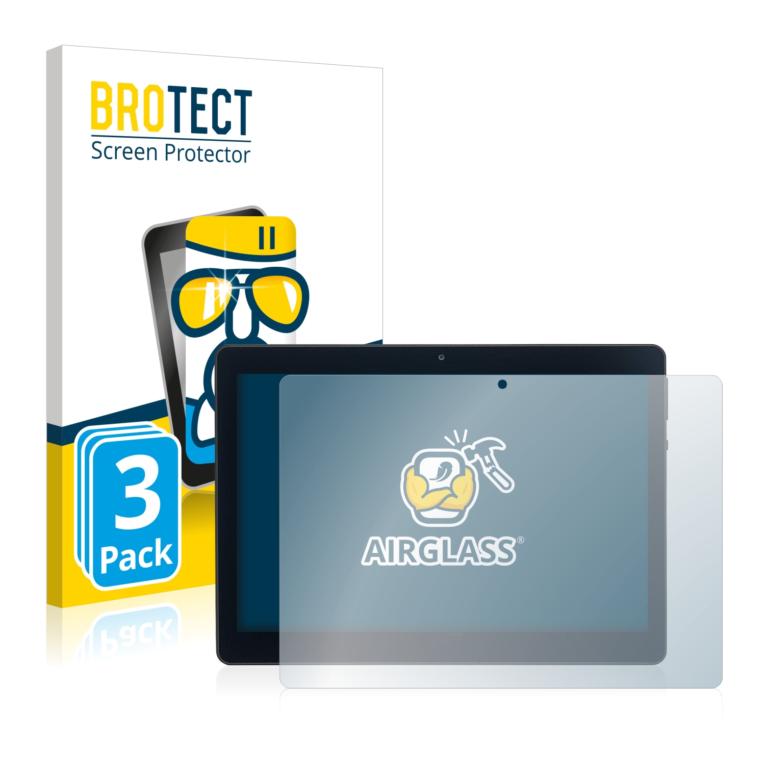3x BROTECT AirGlass čirá skleněná fólie pro Acepad A140 10.1