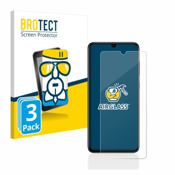 Vorderseite einer Produktverpackung mit dem Markenlogo BROTECT. Daneben ist das Gerät Samsung Galaxy A70 mit dem zugehörigen D