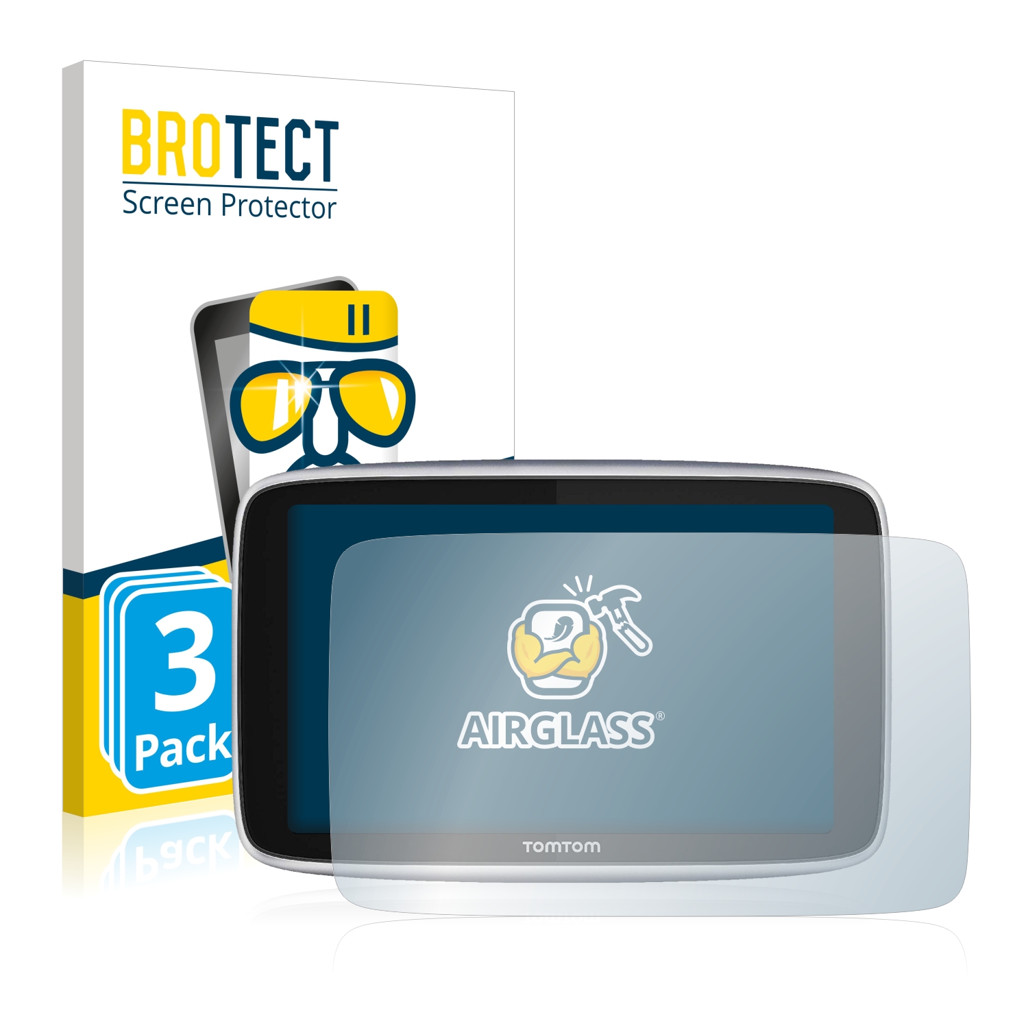 atFoliX Glass Protector for TomTom GO 6000 2013 9H Hybrid-Glass