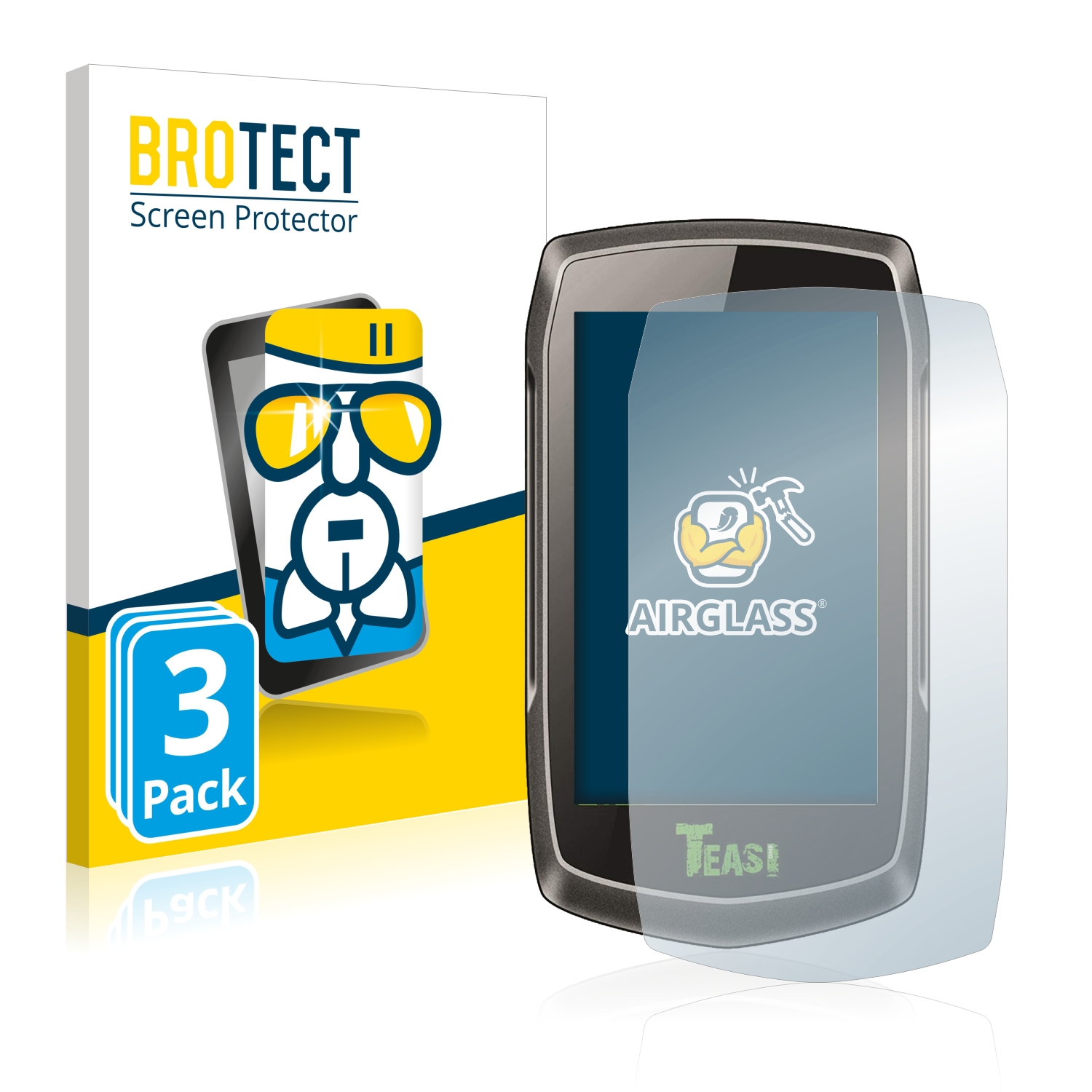3x BROTECT AirGlass čirá skleněná fólie pro A-Rival Teasi Volt