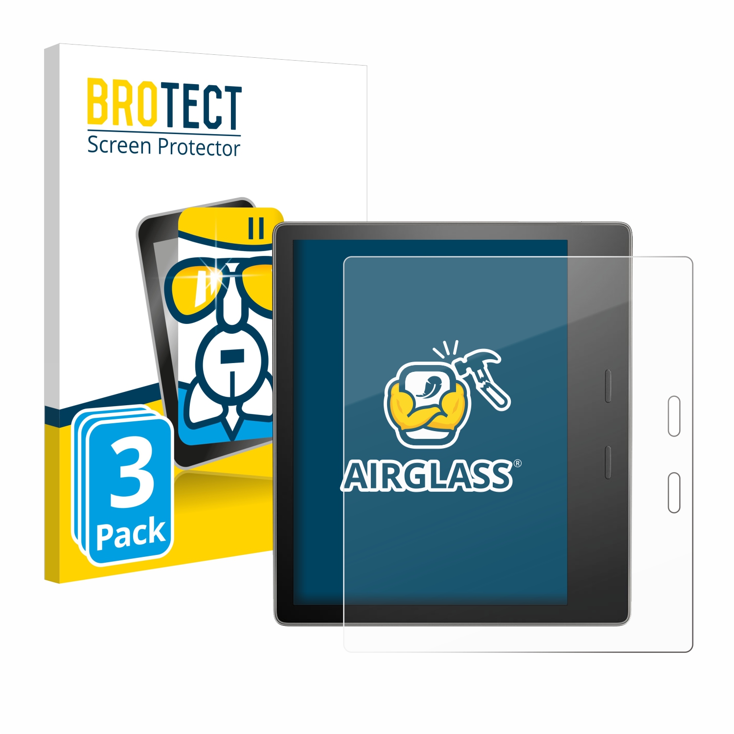 BROTECT AirGlass Screen Protector Glass compatible with Kindle Keyboard 3G 9H