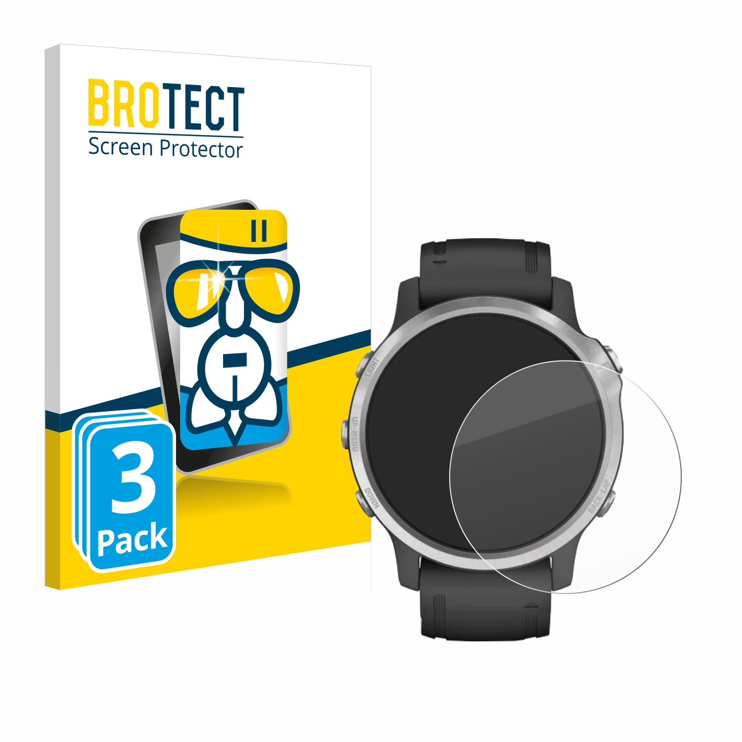 Fenix upscreen Schutzfolie für Garmin Fenix 6S 6S Pro Anti-Bakteriell Klar 