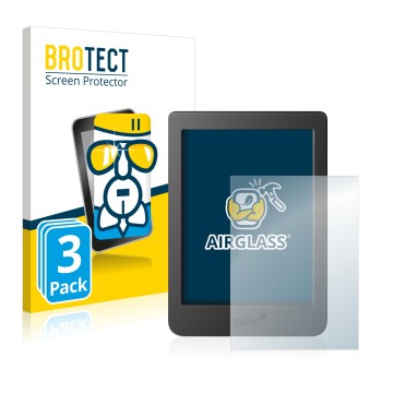 Face avant d’un emballage produit avec le logo de la marque BROTECT. À côté, l’appareil Tolino Page 2 est représenté avec la p