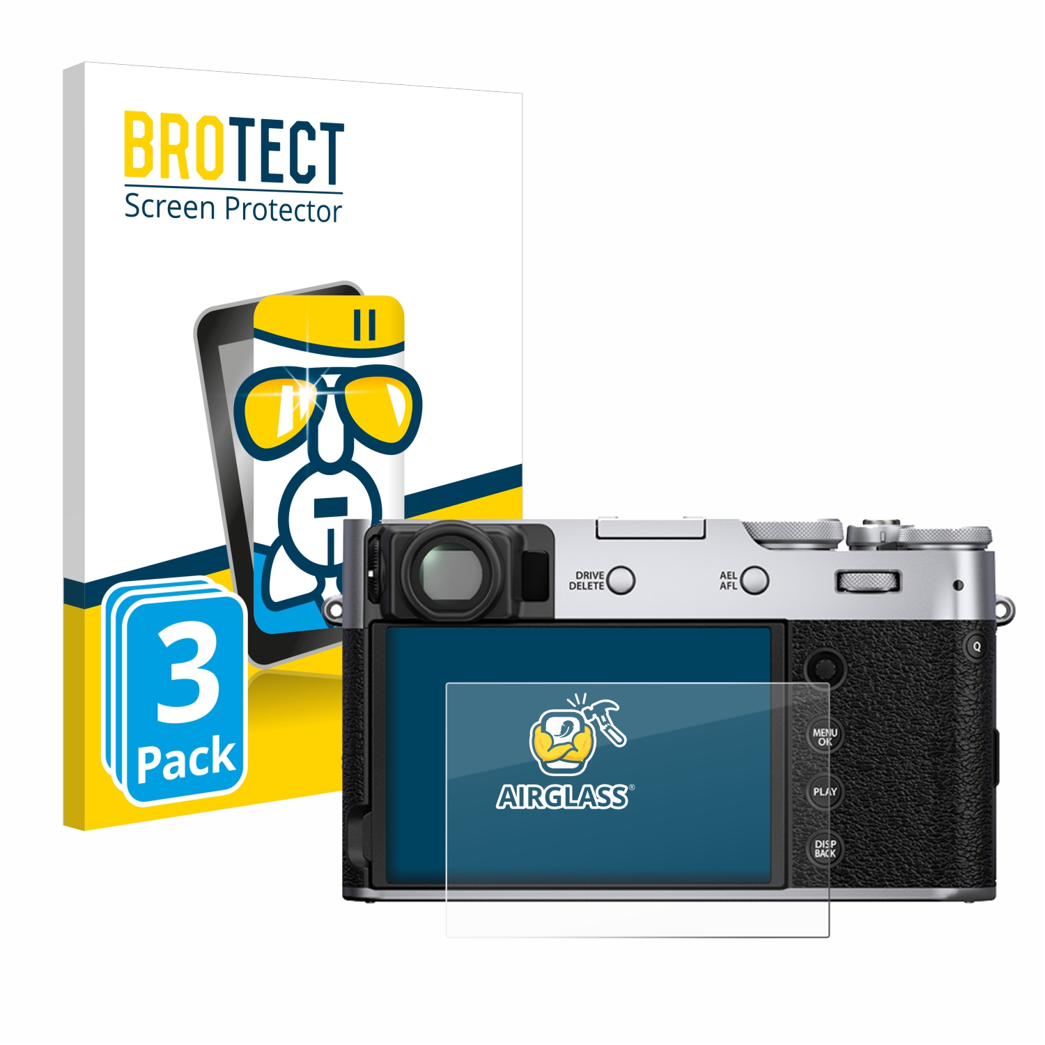 2x BROTECT Protector Pantalla Fujifilm Instax Square SQ10 Película Protectora