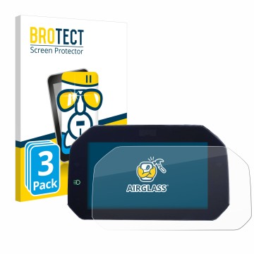 Vorderseite einer Produktverpackung mit dem Markenlogo BROTECT. Daneben ist das Gerät BMW F850GS 2018-2020 Connectivity TFT 6.