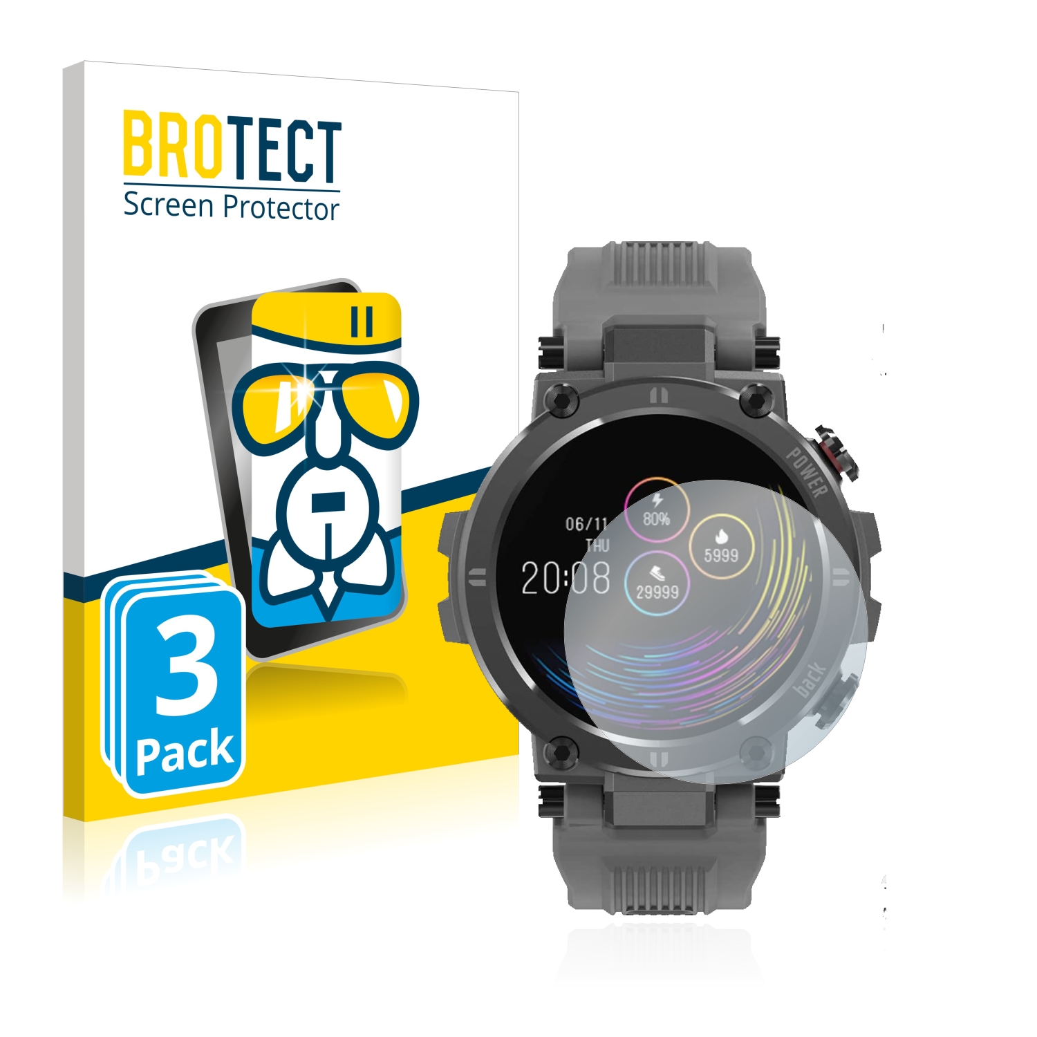 3x BROTECT AirGlass Glass Screen Protector for HopoFit D13 |  protectionfilms24.com