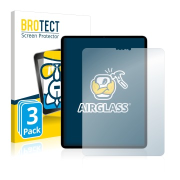 Front side of a product packaging with the brand logo BROTECT. Next to it is the device Apple iPad Pro 11