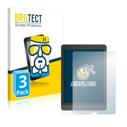 Front side of a product packaging with the brand logo BROTECT. Next to it is the device Boox Nova 3 shown with the correspondi