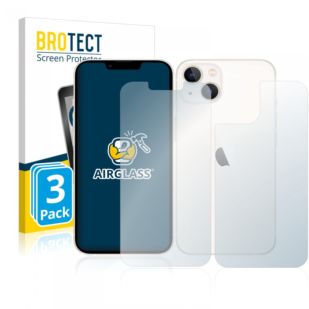 3x BROTECT AirGlass Protection d'écran en verre pour Apple iPhone