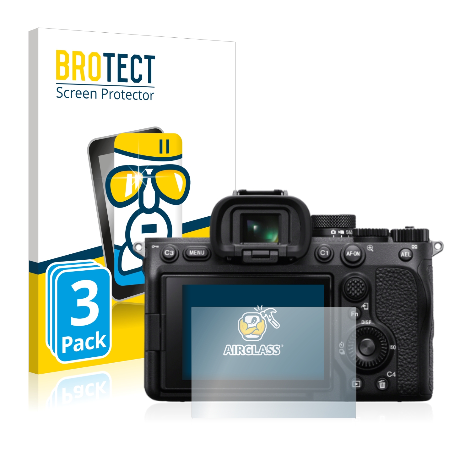 Mat 7.6 cm 67.4 mm x 38.4 mm, 16:9 - Film Protecteur Vitre 9H brotect 3 Anti-Reflet Protection Ecran Verre pour Caméscope avec 3,0 Pouces
