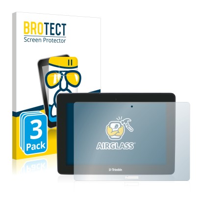 Parte frontale di una confezione del prodotto con il logo del marchio BROTECT. Accanto è raffigurato il dispositivo Trimble GF