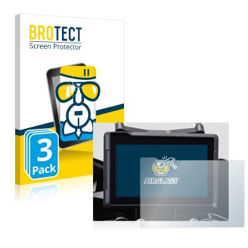 Face avant d’un emballage produit avec le logo de la marque BROTECT. À côté, l’appareil KTM 1290 Super Duke GT 2022 TFT 7