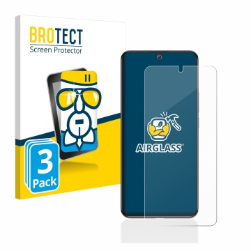 Parte frontal de un envase de producto con el logotipo de la marca BROTECT. Al lado se muestra el dispositivo Xiaomi 12T Pro c