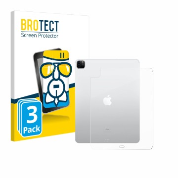 Front side of a product packaging with the brand logo BROTECT. Next to it is the device Apple iPad Pro 12.9