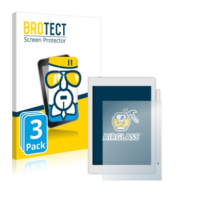 Parte frontale di una confezione del prodotto con il logo del marchio BROTECT. Accanto è raffigurato il dispositivo Boox Nova