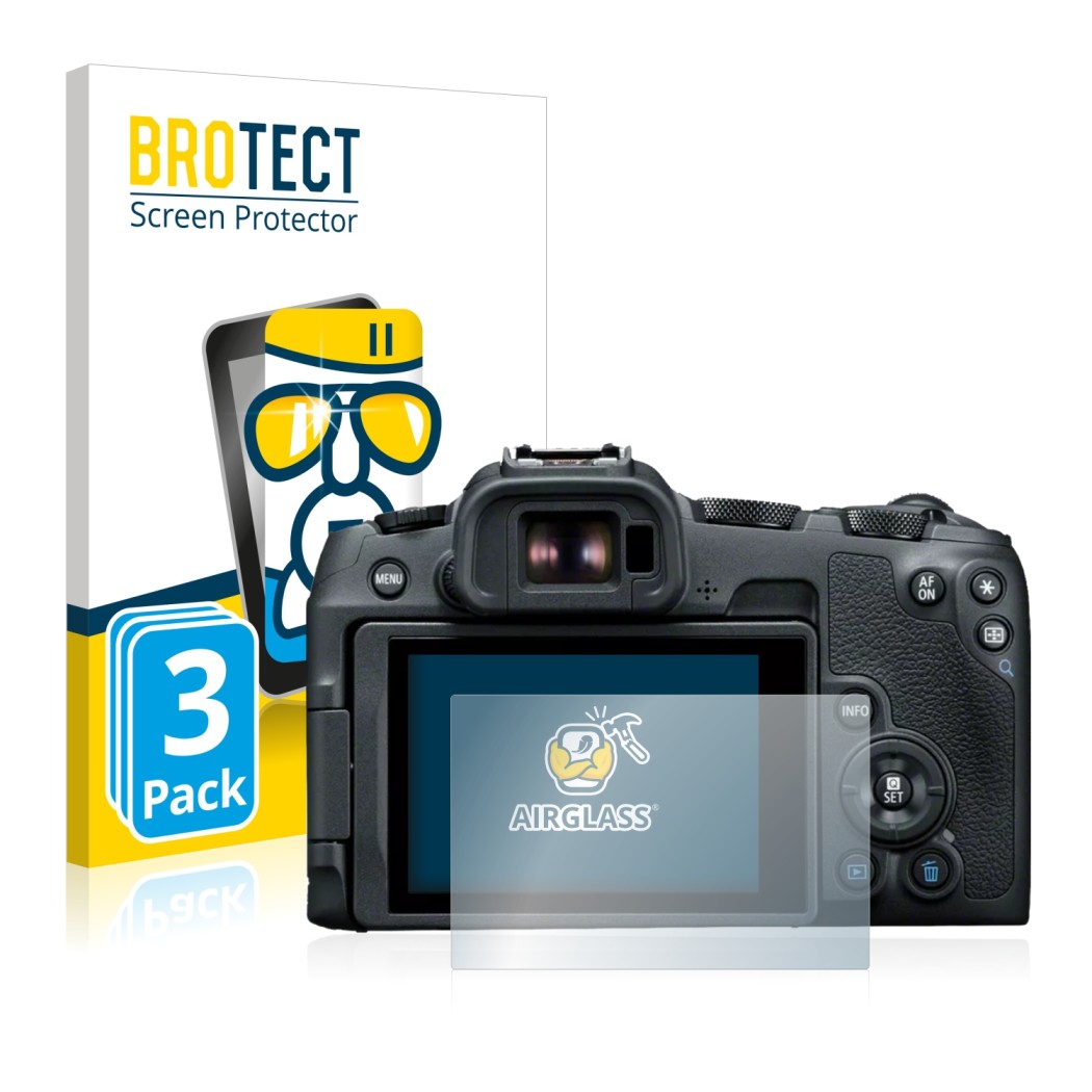 3x BROTECT AirGlass Protector pantalla de cristal vidrio para Canon EOS R8