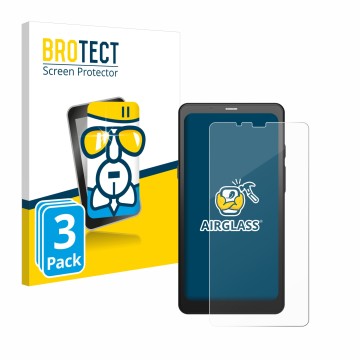 Parte frontale di una confezione del prodotto con il logo del marchio BROTECT. Accanto è raffigurato il dispositivo Boox Palma