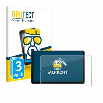 Front side of a product packaging with the brand logo BROTECT. Next to it is the device Lenovo Legion Y700 (2023) shown with t