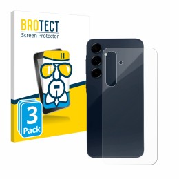 Parte frontal de un envase de producto con el logotipo de la marca BROTECT. Al lado se muestra el dispositivo Samsung Galaxy A