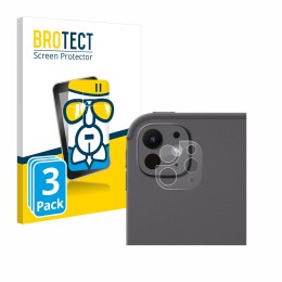 Face avant d’un emballage produit avec le logo de la marque BROTECT. À côté, l’appareil Apple iPad Pro 13