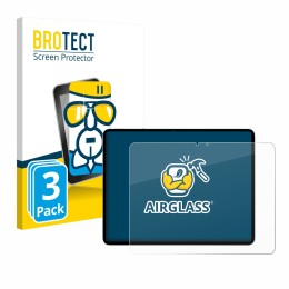 Front side of a product packaging with the brand logo BROTECT. Next to it is the device Apple iPad Air 13