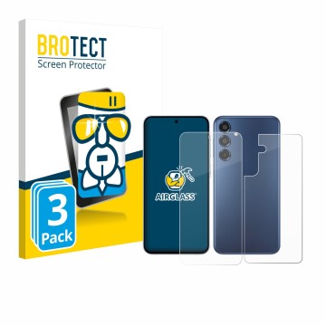Parte frontale di una confezione del prodotto con il logo del marchio BROTECT. Accanto è raffigurato il dispositivo Samsung Ga