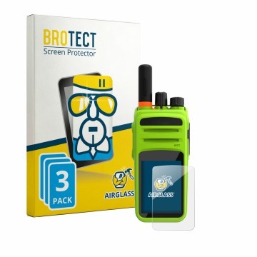 Front side of a product packaging with the brand logo BROTECT. Next to it is the device Talkpod N58 shown with the correspondi