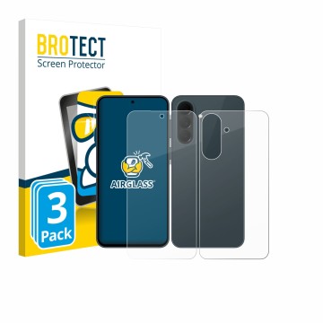 Vorderseite einer Produktverpackung mit dem Markenlogo BROTECT. Daneben ist das Gerät Samsung Galaxy A37 5G (Display+Rückseite