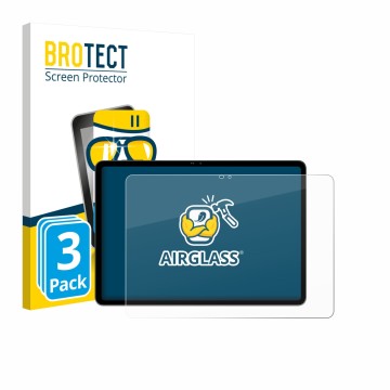 Face avant d’un emballage produit avec le logo de la marque BROTECT. À côté, l’appareil Blackview MEGA 12 est représenté avec 