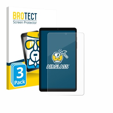 Parte frontale di una confezione del prodotto con il logo del marchio BROTECT. Accanto è raffigurato il dispositivo Blackview 