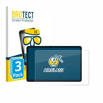 Front side of a product packaging with the brand logo BROTECT. Next to it is the device Blackview Oscal Elite 1 12.1