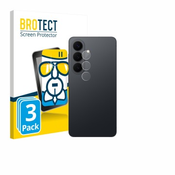 Parte frontal de un envase de producto con el logotipo de la marca BROTECT. Al lado se muestra el dispositivo Samsung Galaxy S