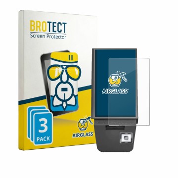 Parte frontale di una confezione del prodotto con il logo del marchio BROTECT. Accanto è raffigurato il dispositivo Pyramid Co