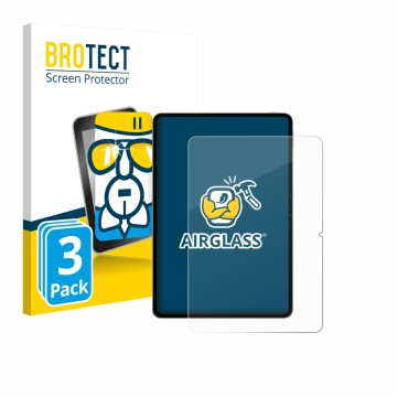 Parte frontale di una confezione del prodotto con il logo del marchio BROTECT. Accanto è raffigurato il dispositivo Xiaomi Pad